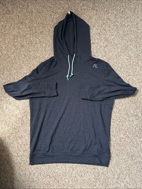 Rhoback Men’s Gray Hesi Performance Pullover Hoodie Size Small